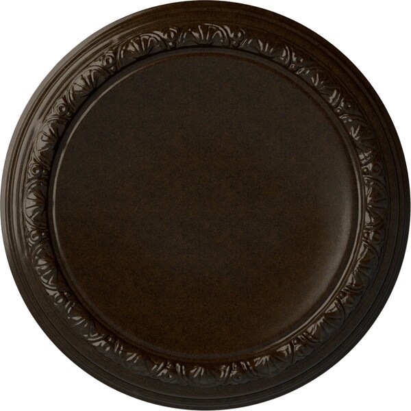 Ekena Millwork Carlsbad Ceiling Medallion (Fits Canopies up to 14 1/4"), Hand-Painted Bronze, 19 1/2"OD x 1 3/4"P CM19CABZS - main